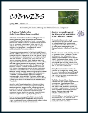 COBWEBS NEWSLETTER 2006